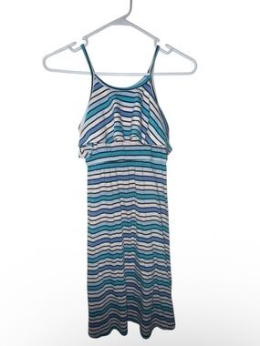 Old Navy Girls Sundress Size Medium 8 Stripes Summer Sundress Blue White